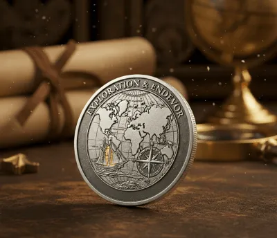 Geographic Discovery Engraved Coins