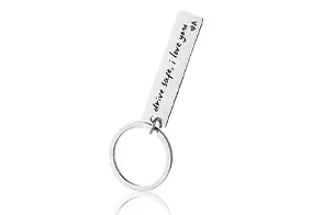 Drive Safe Custom Stainless Steel Keychain