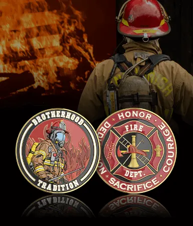 Custom Full 3D Firefighter Coins
