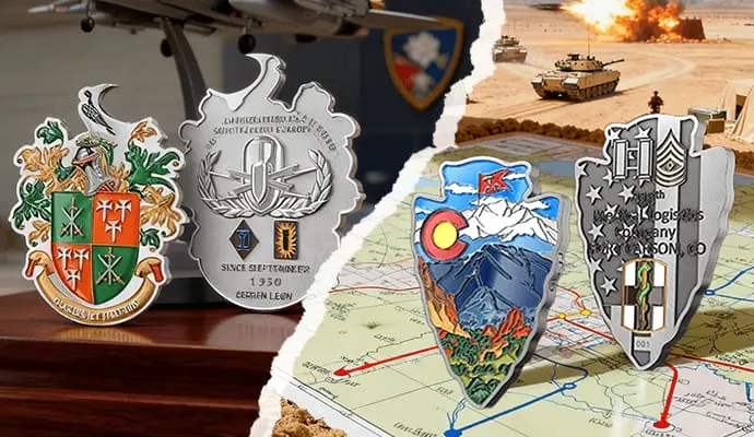 Army Challenge Coins display