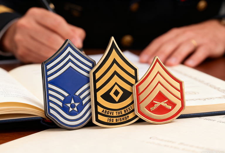 Army Challenge Coins by Rank