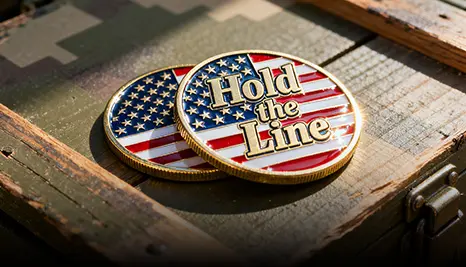 Hold the Line Challenge Coin