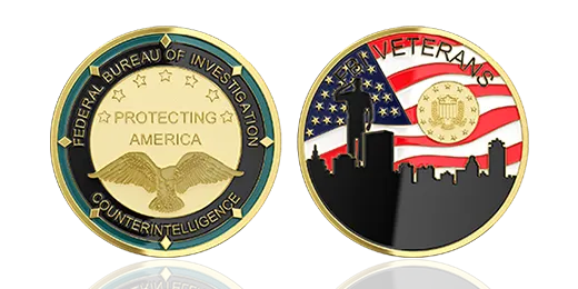 USA FBI Veterans Custom Challenge Coin