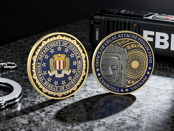 ジェルソン・バイーア 刻印 銀彫刻 Figa ブラジル 御守り FBI Challenge Coin | Free Designs & Quote | GSJJ