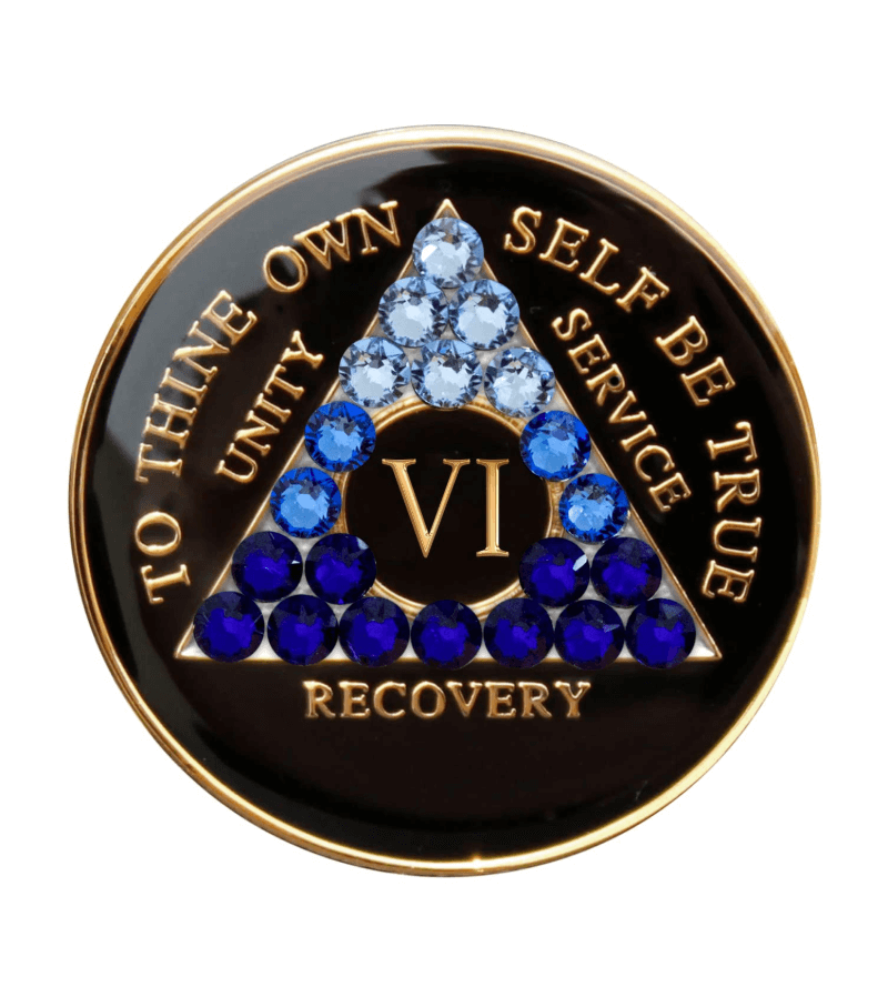 Custom Rhinestone Sobriety Coins Custom Rhinestone Sobriety Coins