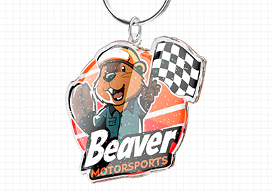 Glitter resin dome (epoxy) acrylic keychians style