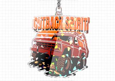 broken glasses holographic acrylic keyrings style