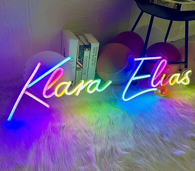 RGB Colour-Changing Name Sign