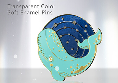 soft enamel pins with transparent colors