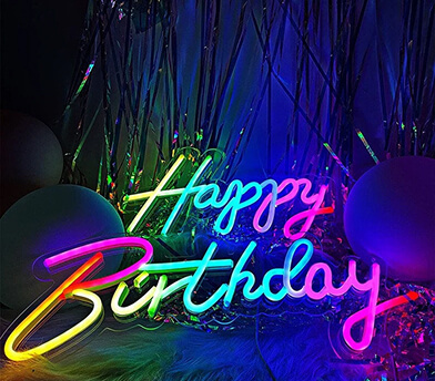 RGB Colour-Changing Birthday Sign
