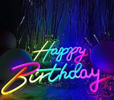 RGB Colour-Changing Birthday Sign
