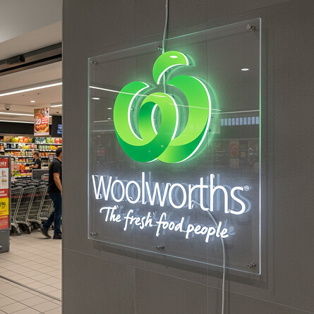 Custom Woolworths Neon Sign