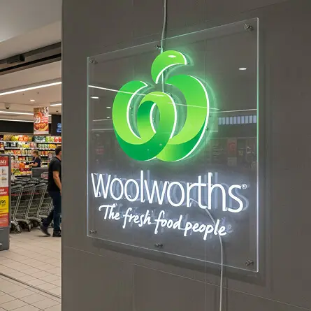Custom Woolworths Neon Sign