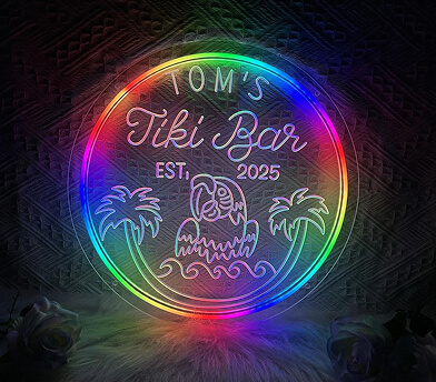 RGB Engraved Neon Signs
