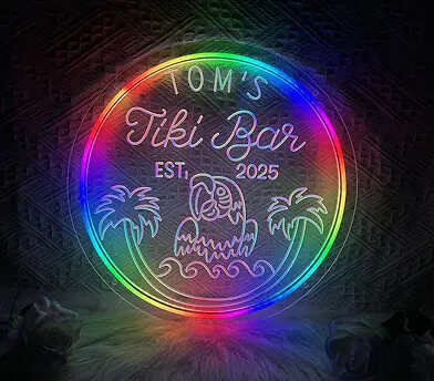 RGB Engraved Neon Signs