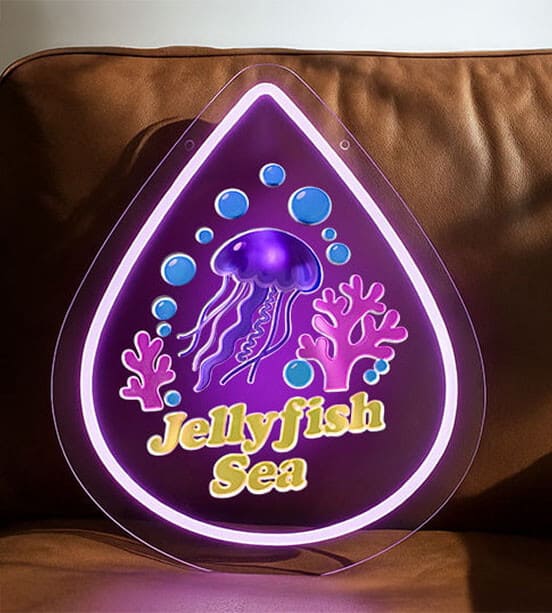 Recessed Engraved Neon Sign