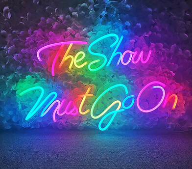 RGB Colour-Changing Neon Text Sign