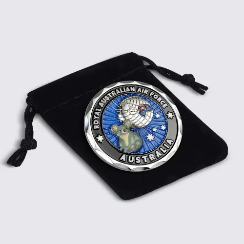 Velour Pouch of Challenge Coin
