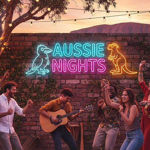Aussie Summer Night Neon Sign