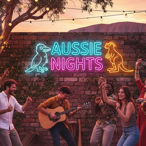 Aussie Summer Night Neon Sign
