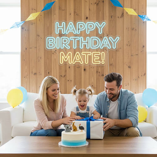 Happy Birthday Neon Sign