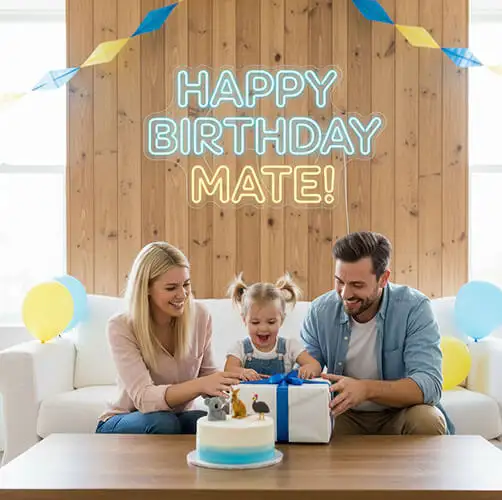 Happy Birthday Neon Sign