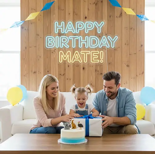 Happy Birthday Neon Sign