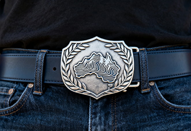 Australian Silver Belt Buckle