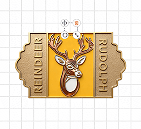 Reindeer Custom Cowboy Belt Buckles Templates