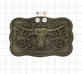 Vintage Bull Custom Belt Buckles Templates