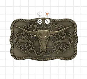 Vintage Bull Custom Belt Buckles Templates