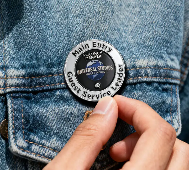 Universal Studios Hollywood Guest Service Leader Platinum Enamel Pin Universal Studios Hollywood Guest Service Leader Platinum Enamel Pin