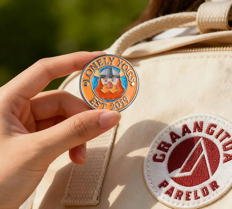 Lonely Yogs Viking Themed Club Enamel Pin