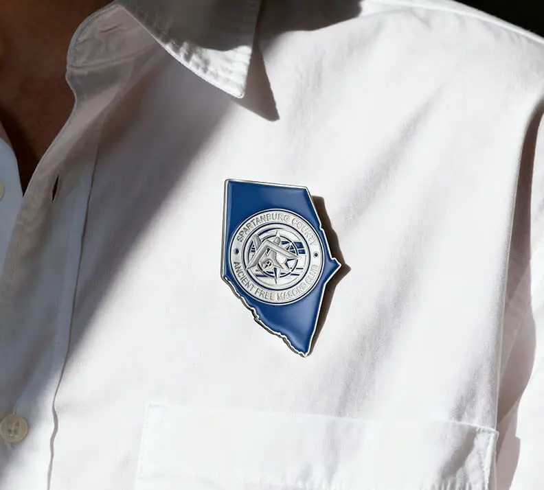 Spartanburg Ancient Free Masons Chapter Enamel Pin Spartanburg Ancient Free Masons Chapter Enamel Pin