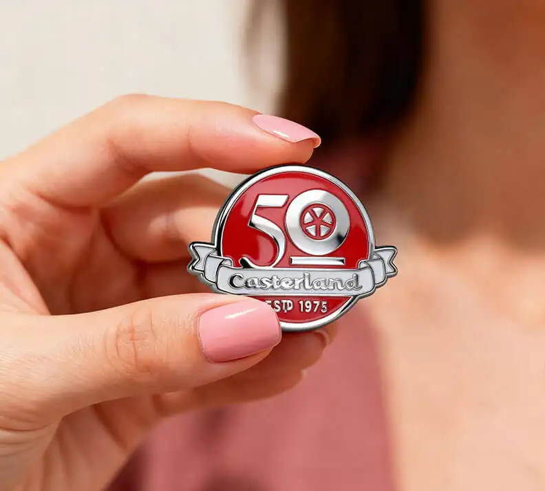 Casterland 50th Anniversary Commemorative Enamel Pin
