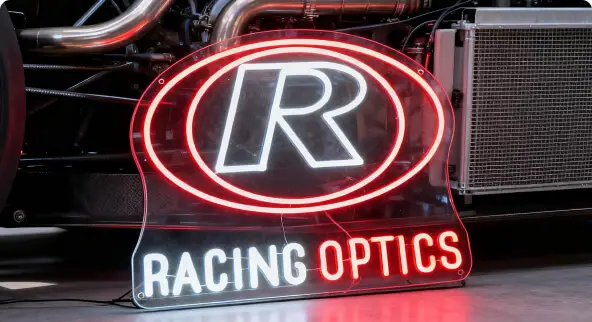 Racing Optics Neon Branding