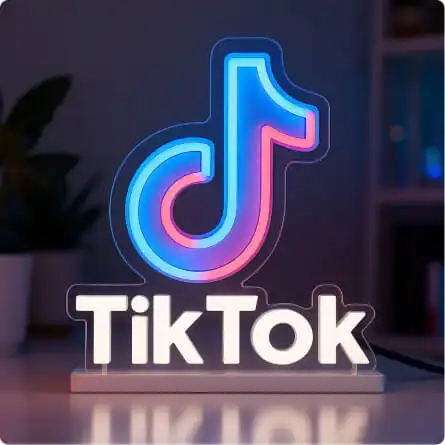 TikTok neon sign logo
