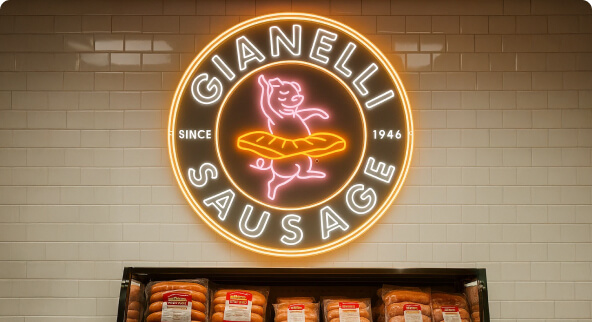 Gianelli Sausage Neon Design Touch