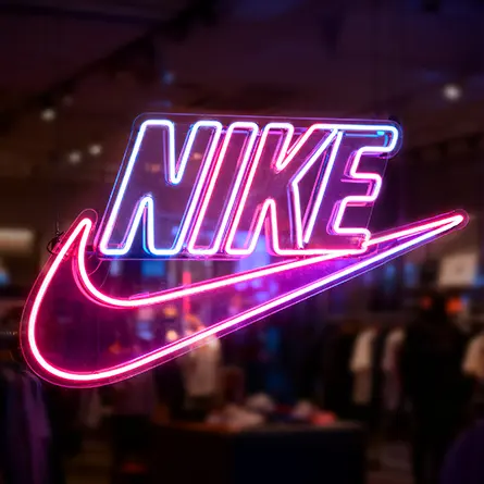 custom Nike neon logo signs