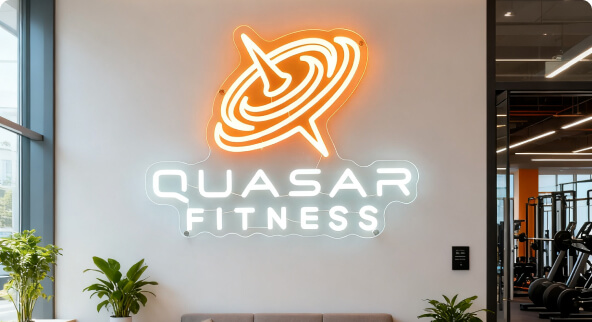 Quasar Fitness Custom Neon Sign