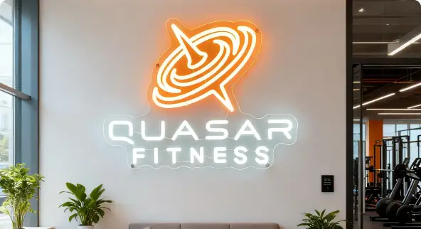 Quasar Fitness Custom Neon Sign