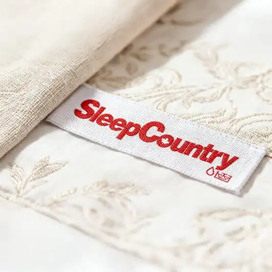 Custom Woven Labels for Sleep Country Canada Custom Woven Labels for Sleep Country Canada