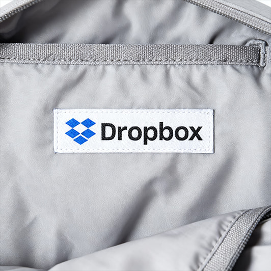 Custom Woven Labels for Dropbox