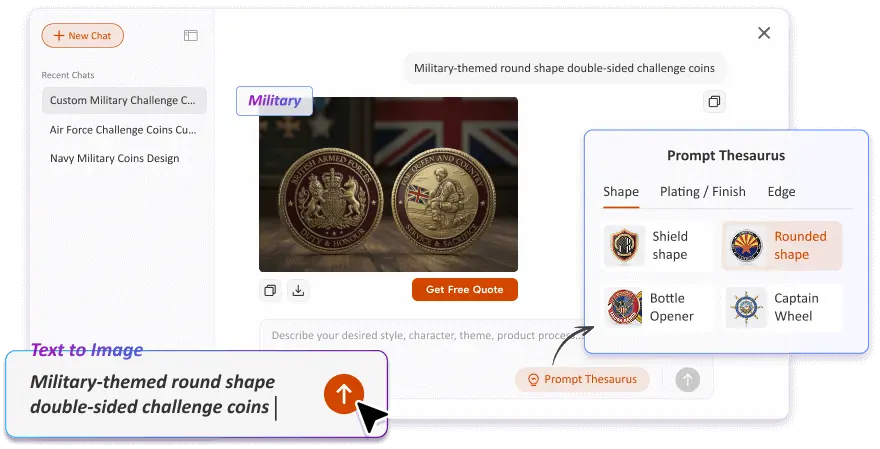 Free Text to Image Art AI Challenge Coin Generator Free Text to Image Art AI Challenge Coin Generator