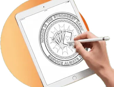 a rough draft or an idea of poker chip challenge coin