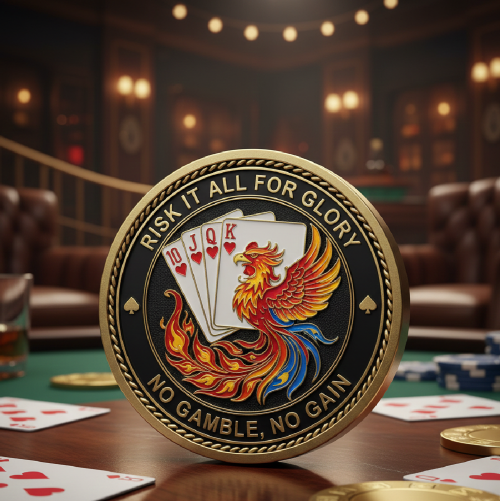 UV Printing Metal Poker Chip Challenge Coin