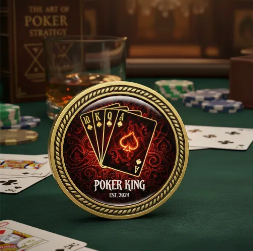 Custom UV Metal Poker Chip Challenge Coin