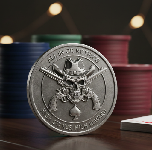 Die Struck Metal Poker Chip Challenge Coin