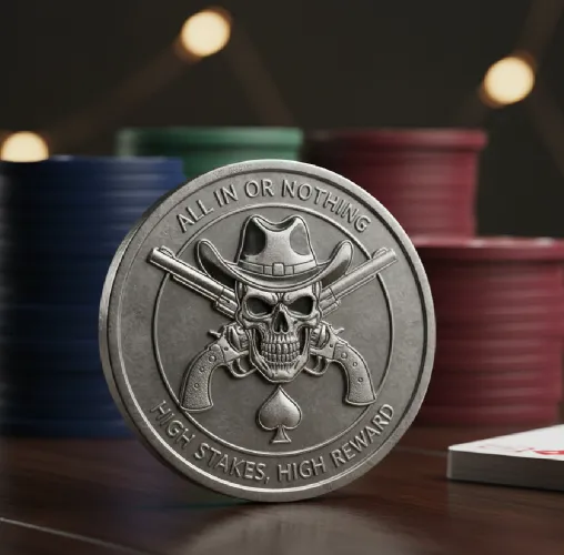 Die Struck Metal Poker Chip Challenge Coin