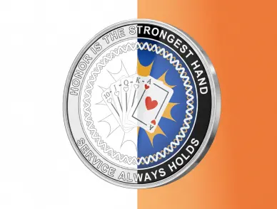 3-D rendering for real-to-life products effect of spinning challenge coin